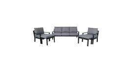 Dining Loungeset "Eva" - Aluminium grau - Pure Garden & Living