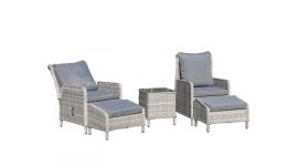 Balkonset Polyrattan "Mykonos" – grau