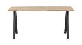 WOOOD Tablo Esstisch Holz Naturel mit verstellbarem Bein - 160x90 cm