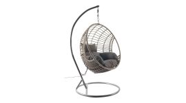 Hängestuhl "Brisbane" grau Polyrattan - Pure Garden & Living