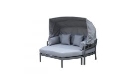 Loungebett Aluminium "Mekka" – grau