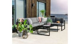 Ecklounge-Set "Dubai" - Schwarz - Pure Garden & Living