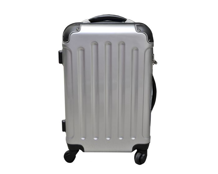 Koffer Hochglanz Silber 40 Liter