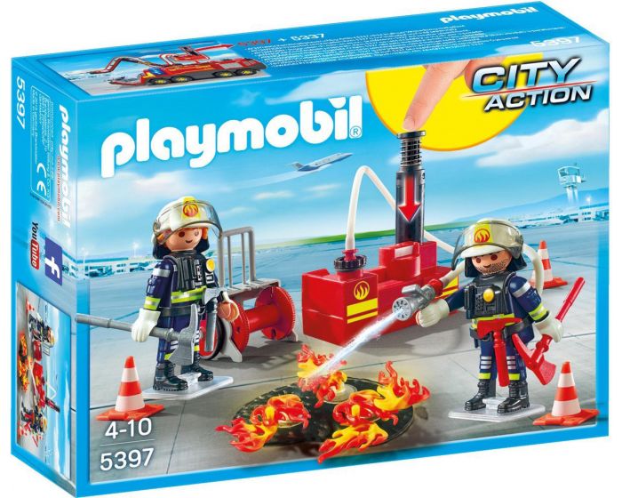Playmobil Feuerwehrleute mit Löschmaterial - 5397