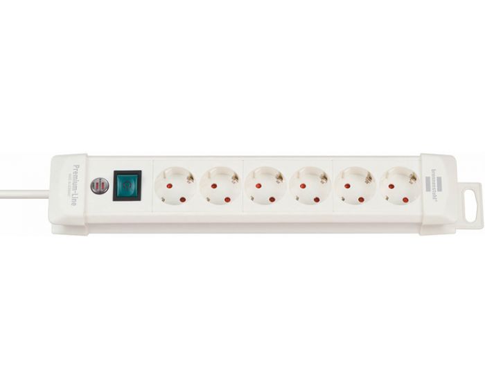 Brennenstuhl Premium Steckdosenleiste 6-fach Weiß 3M