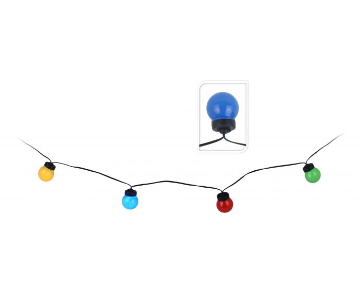 Partybeleuchtung 10 Lampen Farbig