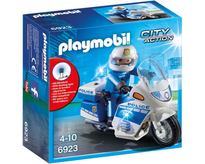 Playmobil Motorrad Polizei mit LED-Licht - 6923