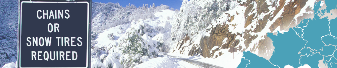 Sneeuwkettingen in het buitenland